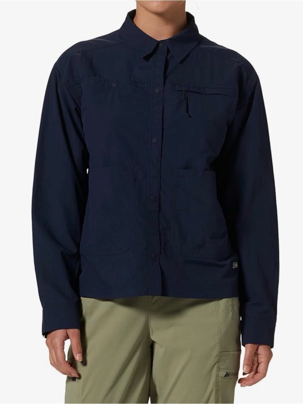 Mountain Hardwear Wms S Stryder Long Sleeve Shirt UPF 50 Rain Resistant Nylon